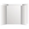 Eco Brites Two Cool Tri-Fold Poster Board, 36 X 48, White/White, 6/Carton