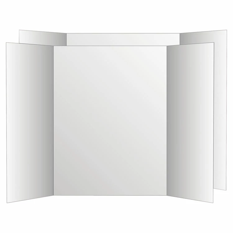 Eco Brites Two Cool Tri-Fold Poster Board, 36 X 48, White/White, 6/Carton 3 Eco Brites Two Cool Tri-Fold Poster Board, 36 X 48, White/White, 6/Carton