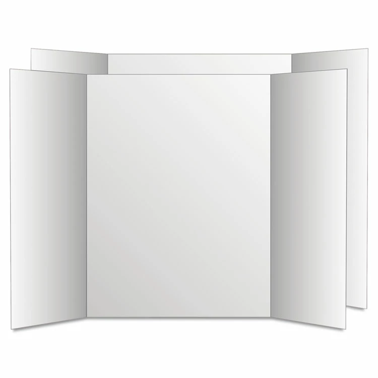 Eco Brites Two Cool Tri-Fold Poster Board, 28 X 40, White/White, 12/Carton 3 Eco Brites Two Cool Tri-Fold Poster Board, 28 X 40, White/White, 12/Carton