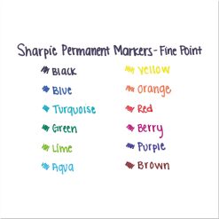 Sharpie Fine Tip Permanent Marker, Fine Bullet Tip, Black, Dozen -SAFAVIEH Shop 225916