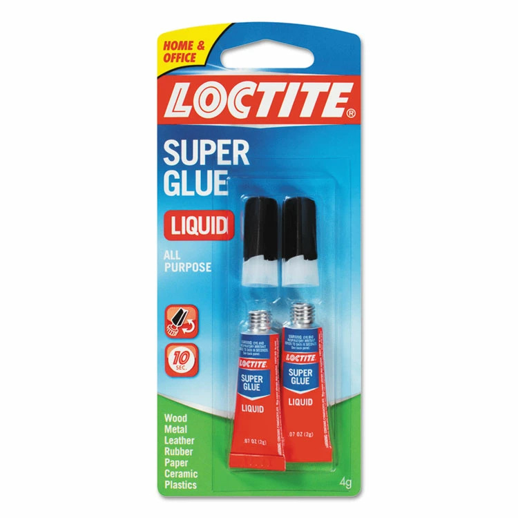 Loctite Super Glue Liquid Tubes, 0.07 Oz, Dries Clear, 2/Pack 4 Loctite Super Glue Liquid Tubes, 0.07 Oz, Dries Clear, 2/Pack - Image 2