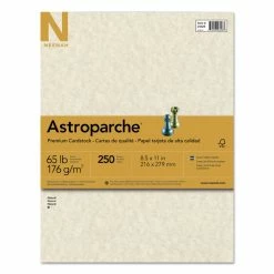 Astrobrights® Color Cardstock, 65 Lb Cover Weight, 8.5 X 11, Natural Parchment, 250/Pack
