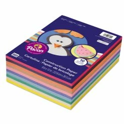 Pacon Rainbow Super Value Construction Paper Ream, 45 Lb Text, 9 X 12, Assorted, 500/Pack