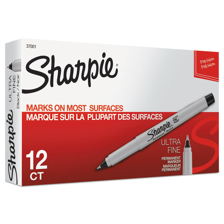 Ultra Fine Tip Permanent Marker, Extra-Fine Needle Tip, Black, Dozen Sharpie Ultra Fine Tip Permanent Marker, Extra-Fine Needle Tip, Black, Dozen -SAFAVIEH Shop 285309