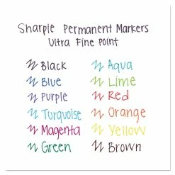 Sharpie Ultra Fine Tip Permanent Marker, Extra-Fine Needle Tip, Black, Dozen -SAFAVIEH Shop 285330