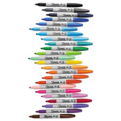 Sharpie Fine Tip Permanent Marker, Fine Bullet Tip, Assorted Colors, 24/Pack -SAFAVIEH Shop 285826