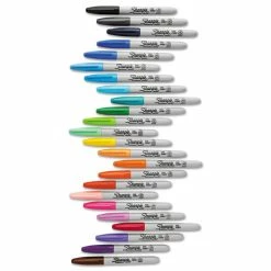 Sharpie Fine Tip Permanent Marker, Fine Bullet Tip, Assorted Colors, 24/Pack -SAFAVIEH Shop 285830