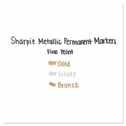 Sharpie Metallic Fine Point Permanent Marker Value Pack, Fine Bullet Tip, Metallic Silver, 36/Pack -SAFAVIEH Shop 285955