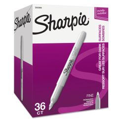 Sharpie Metallic Fine Point Permanent Marker Value Pack, Fine Bullet Tip, Metallic Silver, 36/Pack -SAFAVIEH Shop 285982