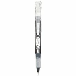 Pentel Finito! Porous Point Pen, Stick, Extra-Fine 0.4 Mm, Black Ink, Black/Silver Barrel