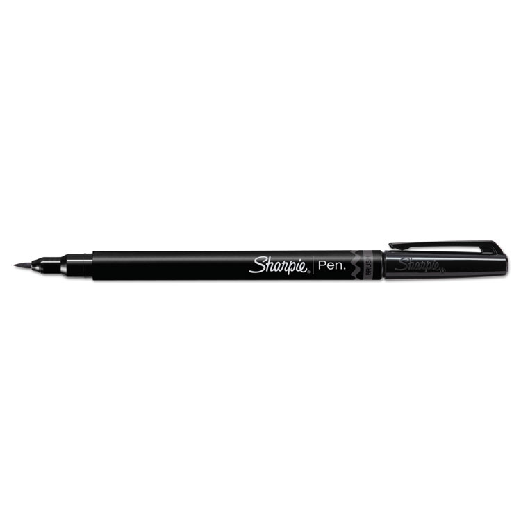 Brush Tip Pens, Fine Brush Tip, Black, Dozen Sharpie Brush Tip Pens, Fine Brush Tip, Black, Dozen -SAFAVIEH Shop 318160
