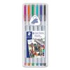 Staedtler Triplus Fineliner Porous Point Pen, Stick, Extra-Fine 0.3 Mm, Assorted Ink Colors, Silver Barrel, 6/Pack -SAFAVIEH Shop 318202