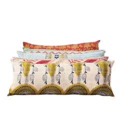 Throw Pillows 3R Studios Vintage Multicolor Cotton Quilt Kantha Lumber Pillow (each One Will Vary)