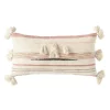 Throw Pillows 3R Studios Pink And Brown Striped Kilim Lumber 28 In. X 14 In. Throw Pillow