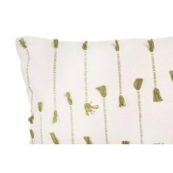 Throw Pillows 3R Studios White With Green Accents Handwoven Lumbar 36 In. X 16 In. Throw Pillow -SAFAVIEH Shop 3r studios throw pillows df1652 44 1000
