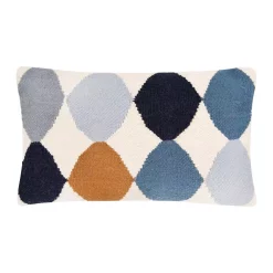 Throw Pillows 3R Studios Off-White With Blue And Brown Pattern Lumbar 26 In. X 16 In. Throw Pillow -SAFAVIEH Shop 3r studios throw pillows df1653 1f 1000