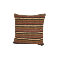 Throw Pillows 3R Studios Multicolor Striped Kilim Jute And Wool Blend 18 In. X 18 In. Throw Pillow -SAFAVIEH Shop 3r studios throw pillows df1776 1f 1000