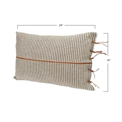 Throw Pillows 3R Studios Black & Beige Striped Cotton Ticking Lumbar With Leather Trim 24 In. X 16 In. Throw Pillow 13 Throw Pillows 3R Studios Black & Beige Striped Cotton Ticking Lumbar With Leather Trim 24 In. X 16 In. Throw Pillow -SAFAVIEH Shop 3r studios throw pillows df1783 44 1000