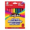 Cra-Z-Art Super Washable Markers, Broad Bullet Tip, Assorted Colors, 8/Set -SAFAVIEH Shop 695299