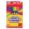 Cra-Z-Art Super Washable Markers, Fine Bullet Tip, Assorted Colors, 10/Set -SAFAVIEH Shop 701070