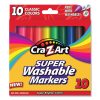 Cra-Z-Art Super Washable Markers, Broad Bullet Tip, Assorted Colors, 10/Set 1 Cra-Z-Art Super Washable Markers, Broad Bullet Tip, Assorted Colors, 10/Set -SAFAVIEH Shop 701079