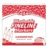 Cra-Z-Art Washable Fineline Markers Classpack, Fine Bullet Tip, Eight Assorted Colors, 200/Set -SAFAVIEH Shop 701281