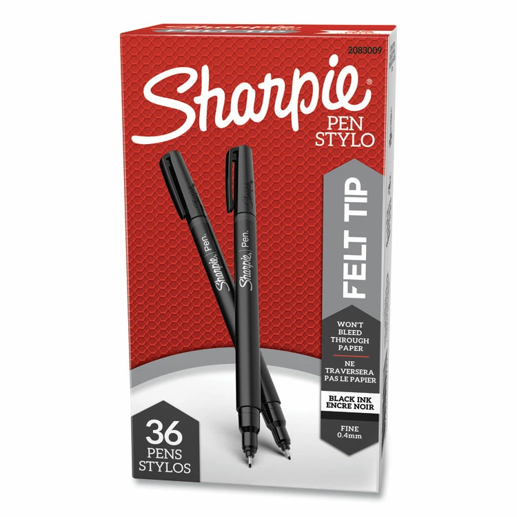 Sharpie Water-Resistant Ink Porous Point Pen Value Pack, Stick, Fine 0.4 Mm, Black Ink, Black Barrel, 36/Pack 2 Sharpie Water-Resistant Ink Porous Point Pen Value Pack, Stick, Fine 0.4 Mm, Black Ink, Black Barrel, 36/Pack