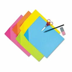 Pacon Colorwave Super Bright Tagboard, 9 X 12, Blue, Orange, Yellow, 100 Sheets/Pack