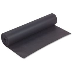 Pacon Rainbow Duo-Finish Colored Kraft Paper, 35 Lb Wrapping Weight, 36" X 1,000 Ft, Black
