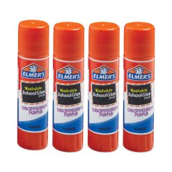 Elmer's Washable School Glue Sticks, 0.24 Oz, Applies Purple, Dries Clear, 4/Pack 4 Elmer's Washable School Glue Sticks, 0.24 Oz, Applies Purple, Dries Clear, 4/Pack -SAFAVIEH Shop 803866