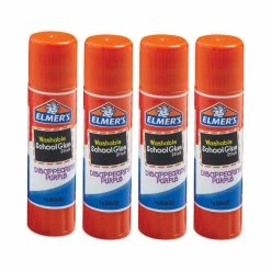 Elmer's Washable School Glue Sticks, 0.24 Oz, Applies Purple, Dries Clear, 4/Pack -SAFAVIEH Shop 803866
