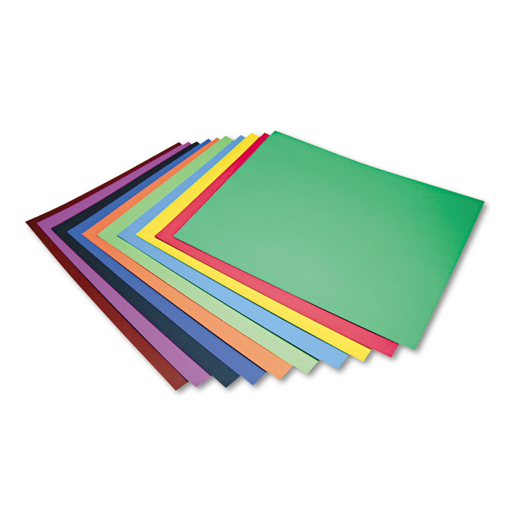 Pacon Four-Ply Railroad Board, 22 X 28, Assorted, 100/Carton 3 Pacon Four-Ply Railroad Board, 22 X 28, Assorted, 100/Carton