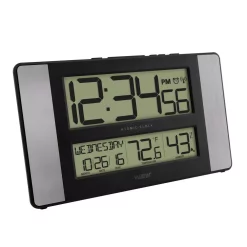 Wall Clocks La Crosse Technology 11 In. X 7 In. Atomic Digital Clock With Temperature And Humidity In Aluminum Finish 10 Wall Clocks La Crosse Technology 11 In. X 7 In. Atomic Digital Clock With Temperature And Humidity In Aluminum Finish -SAFAVIEH Shop aluminum la crosse technology wall clocks 513 1417h al int 1f 1000