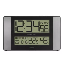 Wall Clocks La Crosse Technology 11 In. X 7 In. Atomic Digital Clock With Temperature And Humidity In Aluminum Finish 12 Wall Clocks La Crosse Technology 11 In. X 7 In. Atomic Digital Clock With Temperature And Humidity In Aluminum Finish -SAFAVIEH Shop aluminum la crosse technology wall clocks 513 1417h al int fa 1000