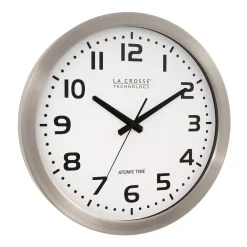 Wall Clocks La Crosse Technology 16 In. Analog Atomic Clock -SAFAVIEH Shop aluminum la crosse technology wall clocks wt 3161wh 1f 1000