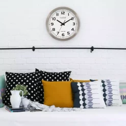 Wall Clocks La Crosse Technology 16 In. Analog Atomic Clock -SAFAVIEH Shop aluminum la crosse technology wall clocks wt 3161wh 31 1000