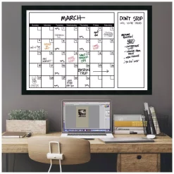 Memo Boards Amanti Art White Calendar 38 In. W X 26 In. H Framed Glass Dry Erase Board -SAFAVIEH Shop amanti art memo boards dsw2973076 1f 1000