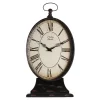 Table Clocks Zentique Antique Black Oval Iron Table Clock On Base With A Top Ring 1 Table Clocks Zentique Antique Black Oval Iron Table Clock On Base With A Top Ring -SAFAVIEH Shop antique black zentique table clocks pc003 64 1000