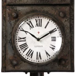 Table Clocks Zentique Antique Grey Floor Clock With 3 Clock Faces And Storage -SAFAVIEH Shop antique grey zentique table clocks pc028 1f 1000