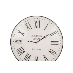 Wall Clocks Glitzhome 31.5 In. Oversized Farmhouse Metal Enamel Wall Clock -SAFAVIEH Shop antique white glitzhome wall clocks 1512202880 1f 1000