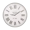 Wall Clocks Glitzhome 31.5 In. Oversized Farmhouse Metal Enamel Wall Clock
