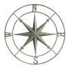 Decorative Letters 3R Studios 41 In. X 41 In. Distressed Aqua Iron Metal Wall Compass