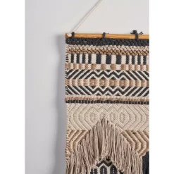 Wall Accents LR Home Trellis Beige / Charcoal Geometric Braided Fringed Wall Tapestry 13 Wall Accents LR Home Trellis Beige / Charcoal Geometric Braided Fringed Wall Tapestry -SAFAVIEH Shop beige charcoal lr home tapestries wallh80222bcl1622 1f 1000