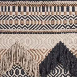 Wall Accents LR Home Trellis Beige / Charcoal Geometric Braided Fringed Wall Tapestry 11 Wall Accents LR Home Trellis Beige / Charcoal Geometric Braided Fringed Wall Tapestry -SAFAVIEH Shop beige charcoal lr home tapestries wallh80222bcl1622 c3 1000