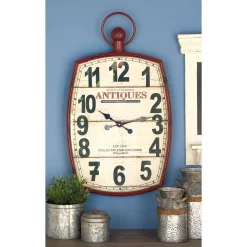 Wall Clocks LITTON LANE 33 In. X 19 In. Antique Reproduction Style Wall Clock -SAFAVIEH Shop beige litton lane wall clocks 52530 31 1000