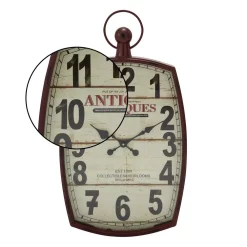 Wall Clocks LITTON LANE 33 In. X 19 In. Antique Reproduction Style Wall Clock -SAFAVIEH Shop beige litton lane wall clocks 52530 4f 1000