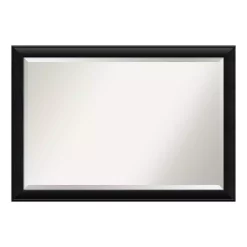 Mirrors Amanti Art Nero 40 In. W X 28 In. H Framed Rectangular Beveled Edge Bathroom Vanity Mirror In Black -SAFAVIEH Shop black amanti art mirrors dsw3941632 1f 1000