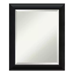 Mirrors Amanti Art Nero 20 In. W X 24 In. H Framed Rectangular Beveled Edge Bathroom Vanity Mirror In Black -SAFAVIEH Shop black amanti art mirrors dsw3942025 1f 1000