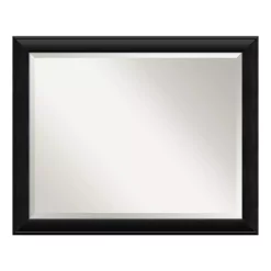 Mirrors Amanti Art Nero 32 In. W X 26 In. H Framed Rectangular Beveled Edge Bathroom Vanity Mirror In Black -SAFAVIEH Shop black amanti art mirrors dsw3942026 1f 1000