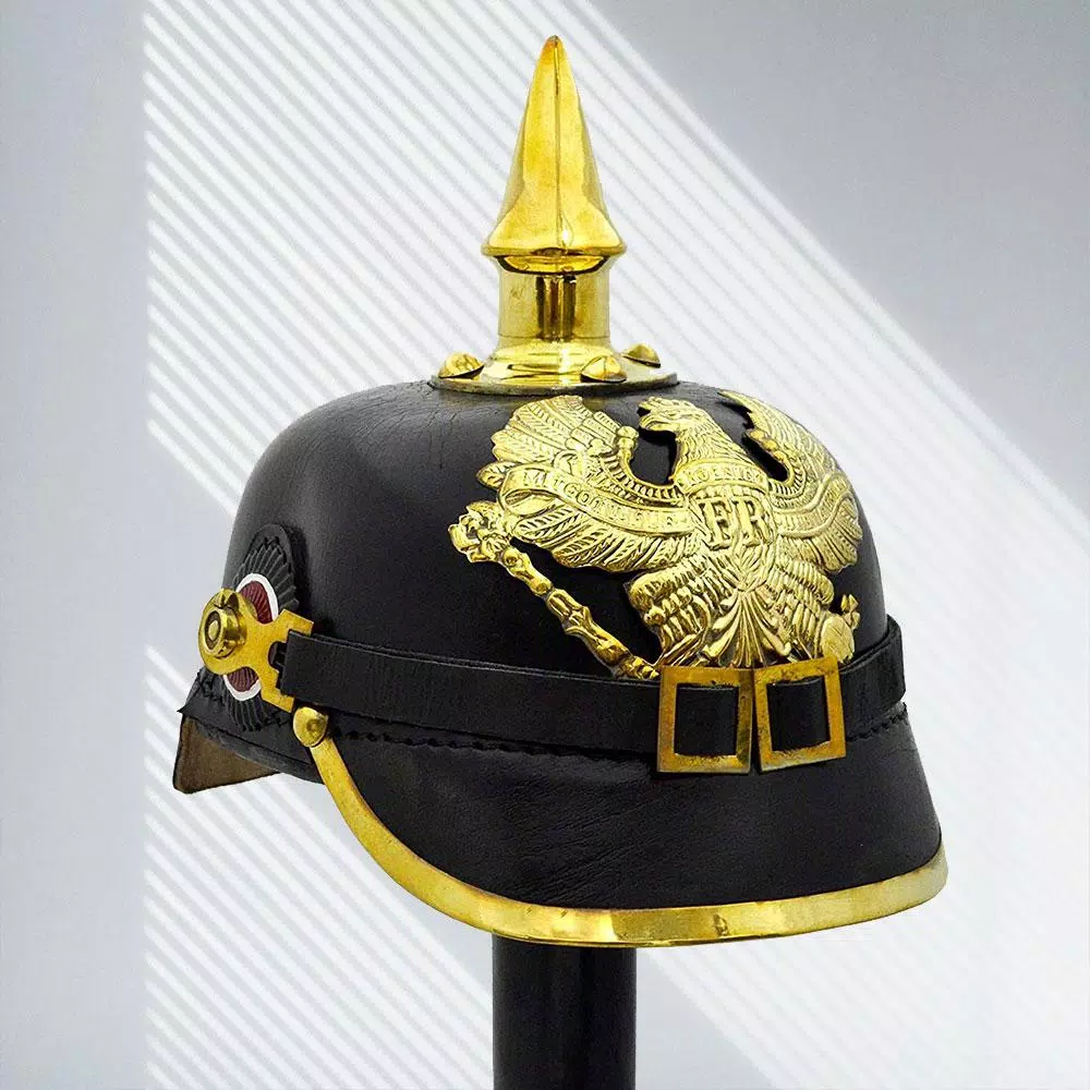 Wall Accents Benzara Black And Gold Imperial Prussian Helmet 7 Wall Accents Benzara Black And Gold Imperial Prussian Helmet - Image 5